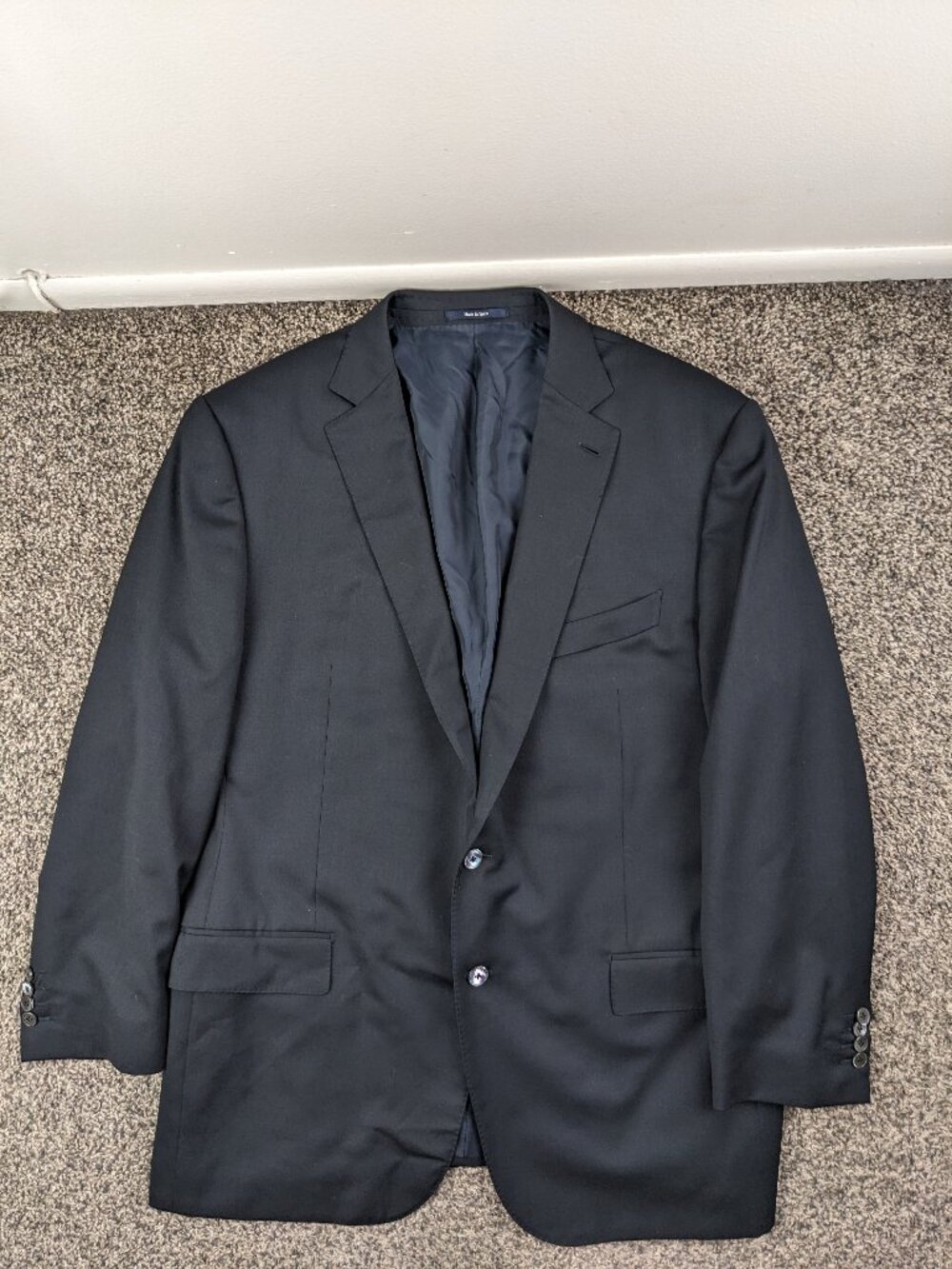 Recent Ermenegildo Zegna Sport Coat Multiseason Wool 48R Midnight Navy Blue